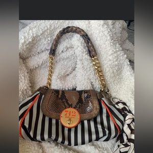Henri Bendel Purse Animal Print Stripe